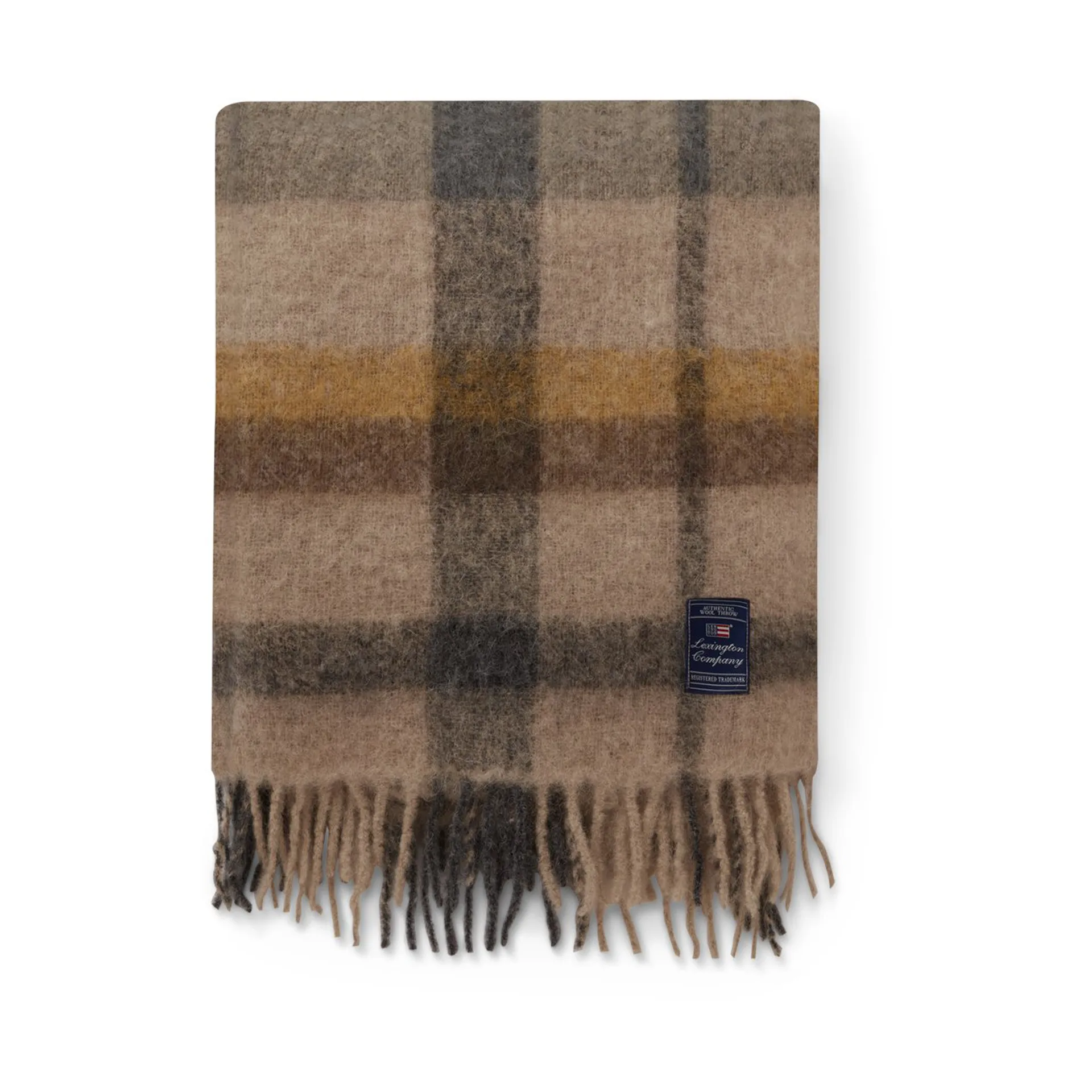 Checked Mohair Mix -viltti 130 x 170 cm, Monivärinen Lexington