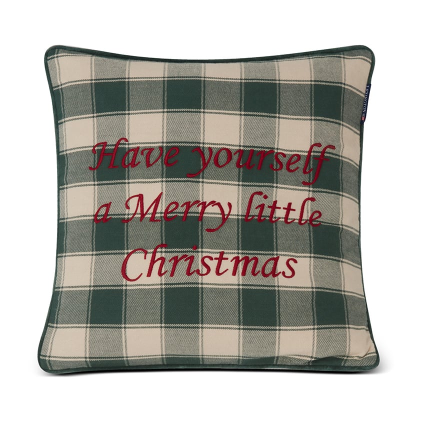 Lexington Checked Organic Cotton Flannel -tyynynpäällinen 50 x 50 cm Merry Little Christmas