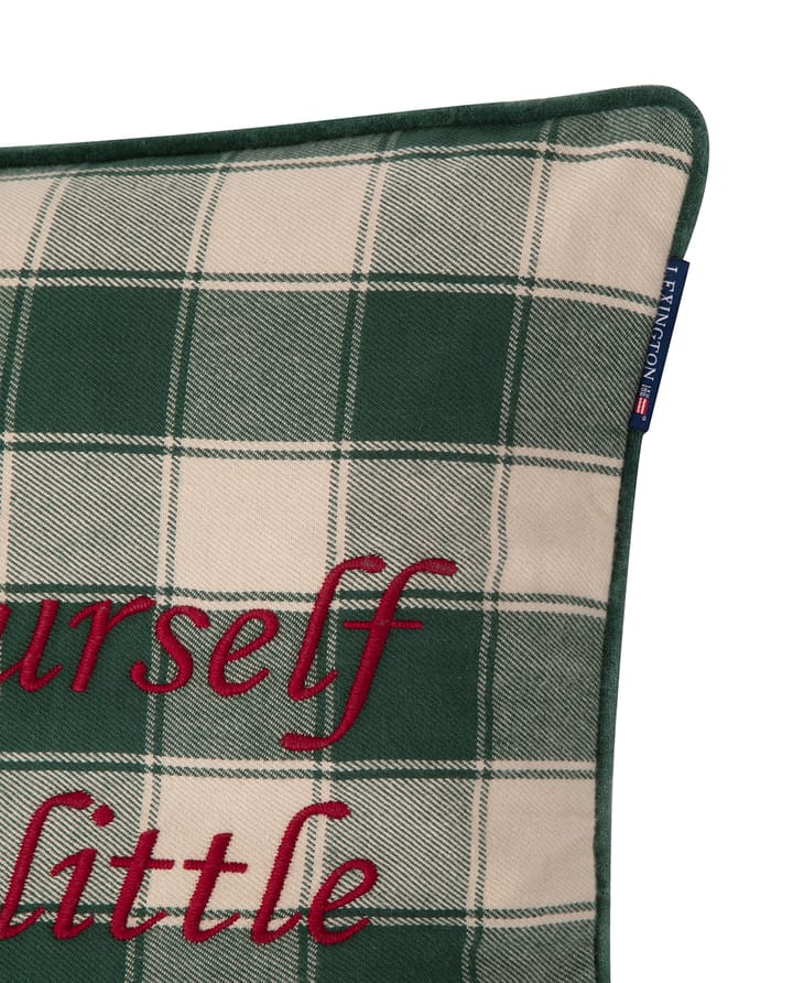 Checked Organic Cotton Flannel -tyynynpäällinen 50 x 50 cm, Merry Little Christmas Lexington