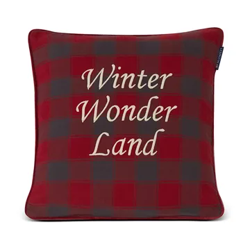 Checked Organic Cotton Flannel -tyynynpäällinen 50 x 50 cm - Winter Wonder Land - Lexington