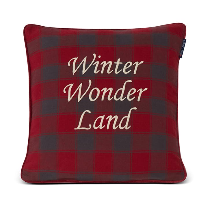 Checked Organic Cotton Flannel -tyynynpäällinen 50 x 50 cm - Winter Wonder Land - Lexington