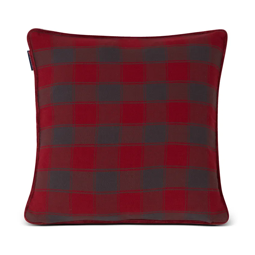 Checked Organic Cotton Flannel -tyynynpäällinen 50 x 50 cm, Winter Wonder Land Lexington