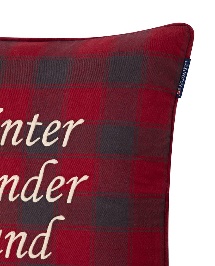 Checked Organic Cotton Flannel -tyynynpäällinen 50 x 50 cm, Winter Wonder Land Lexington