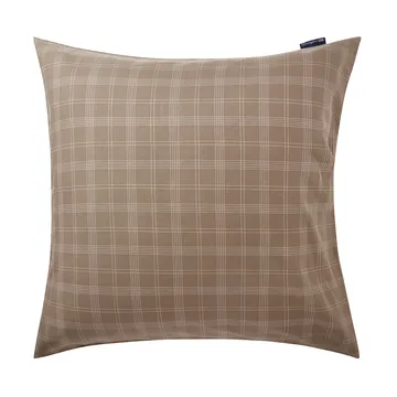 Checked Pin Point Oxford tyynyliina 65x65 cm - Brown - Lexington
