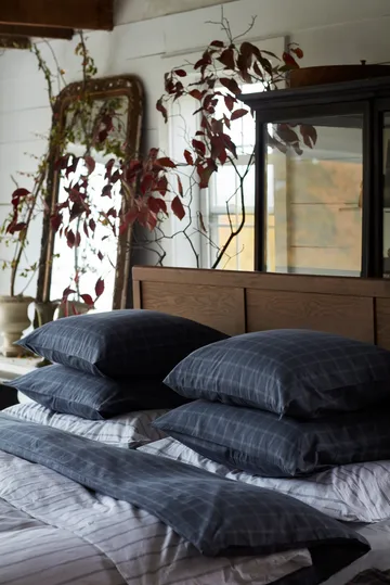 Checked Pinpoint Oxford -pussilakana 150 x 210 cm - Dove - Lexington