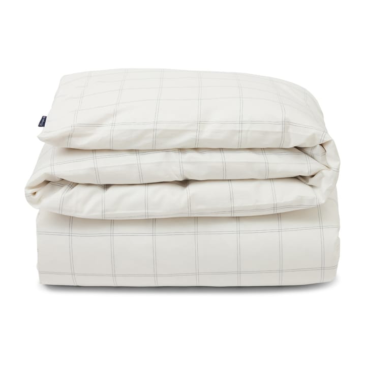 Checked pussilakana puuvilla-lyocell 150x210 cm - Off white-dark blue - Lexington