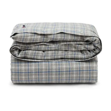 Checked puuvilla-flanellipussilakana 220 x 220 cm - Gray Melange/Blue/White - Lexington