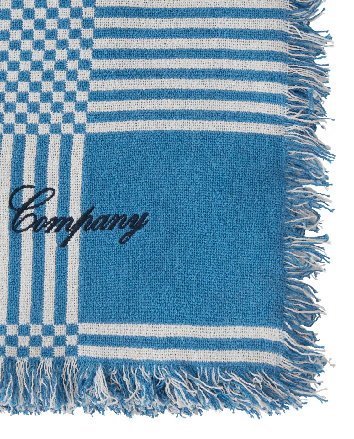 Checked Recycled Cotton piknikhuopa 150x150 cm, Blue Lexington