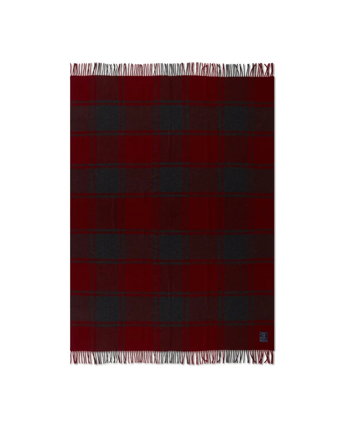 Checked Recycled -villahuopa 130 x 170 cm, Red-dark grey Lexington