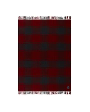 Checked Recycled -villahuopa 130 x 170 cm - Red-dark grey - Lexington