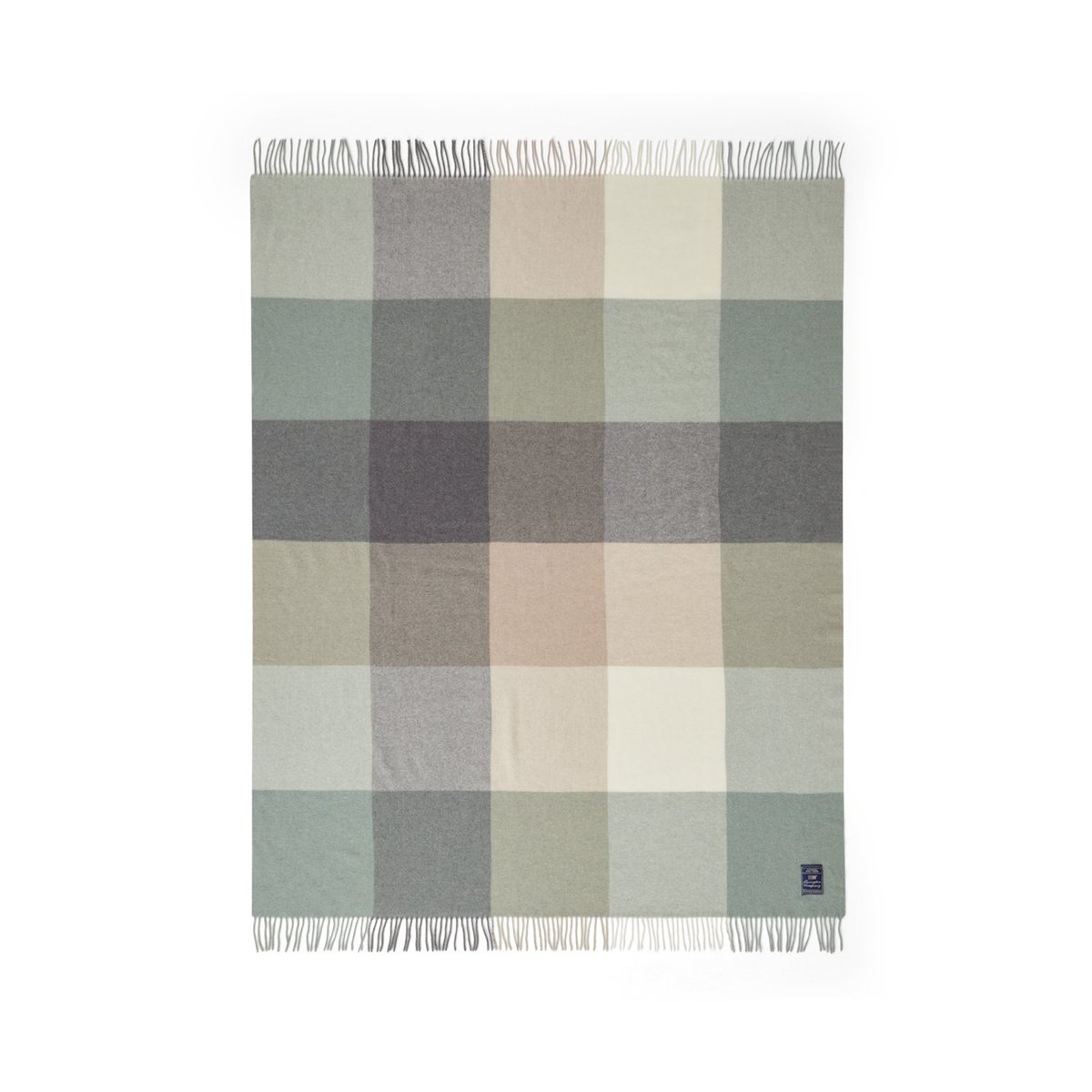 Lexington Checked Recycled Wool huopa 130×170 cm Beige-green-white