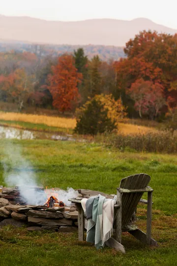 Checked Recycled Wool huopa 130x170 cm - Beige-green-white - Lexington