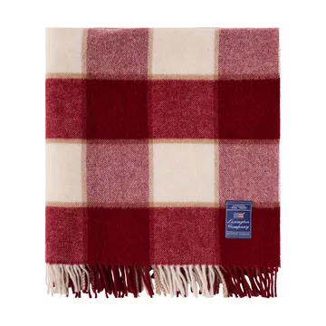 Checked Recycled Wool huopa 130x170 cm - Red-Light beige-beige - Lexington