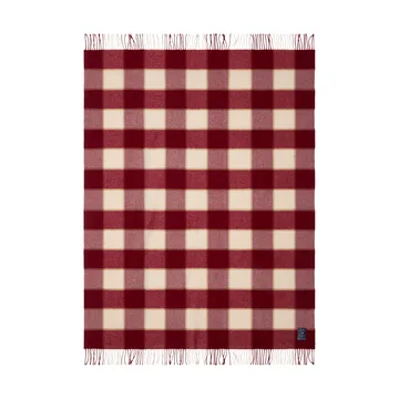 Checked Recycled Wool huopa 130x170 cm - Red-Light beige-beige - Lexington
