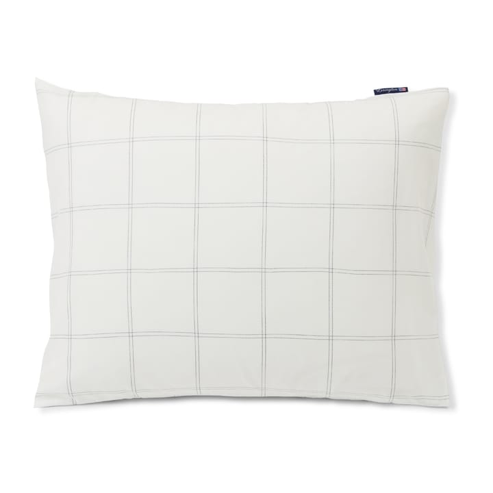 Checked tyynyliina puuvilla-lyocell 50x90 cm - Off white-dark blue - Lexington