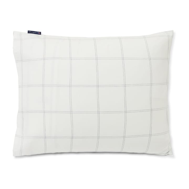 Checked tyynyliina puuvilla-lyocell 50x90 cm - Off white-dark blue - Lexington