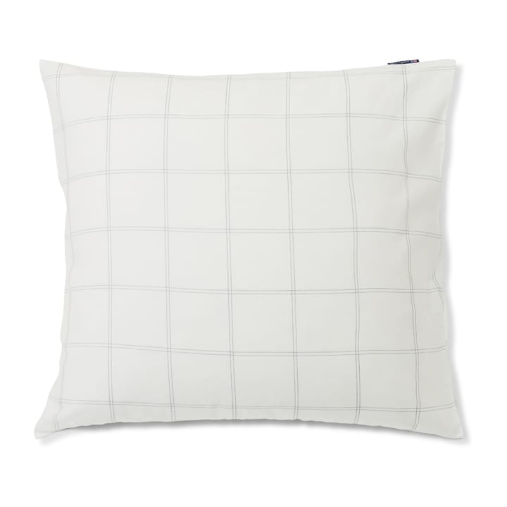 Checked tyynyliina puuvilla-lyocell 65x65 cm - Off white-dark blue - Lexington
