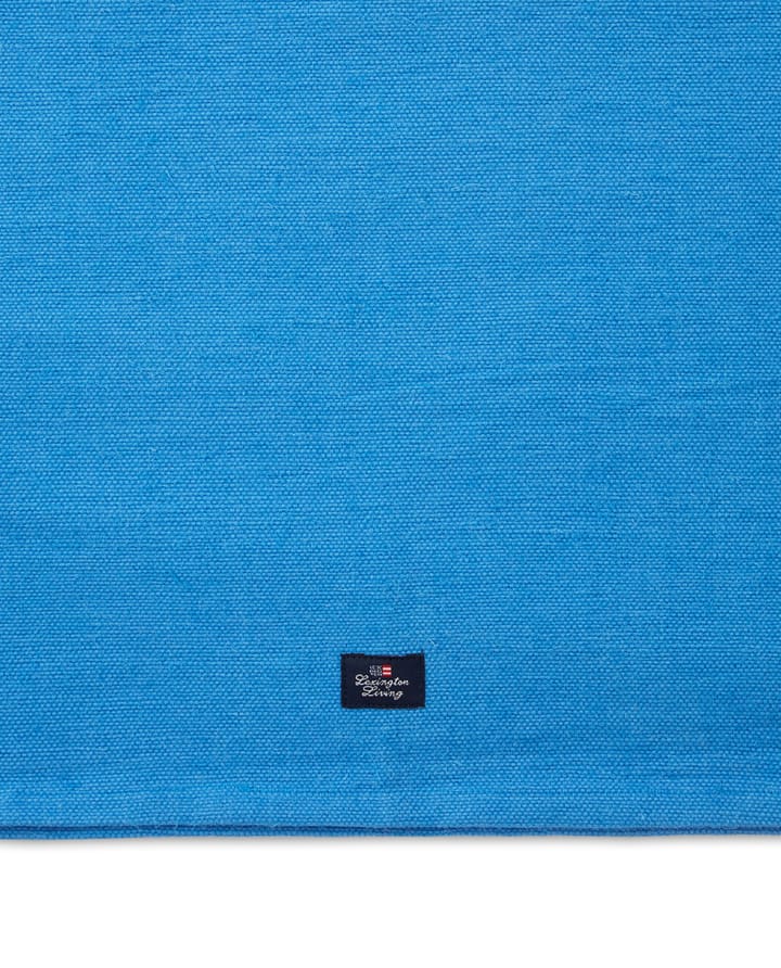 Cotton Jute Runner with Side Stripes 50 x 250 cm - Sininen-valkoinen - Lexington