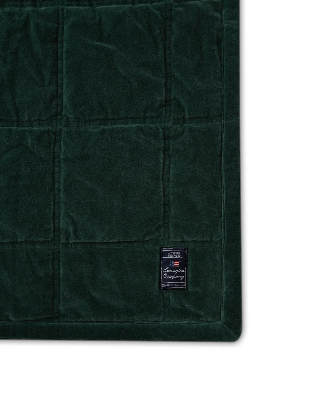 Cotton Velvet quilted -päiväpeitto 160 x 240 cm, Green Lexington