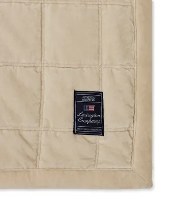 Cotton Velvet quilted -päiväpeitto 160 x 240 cm - Light beige - Lexington