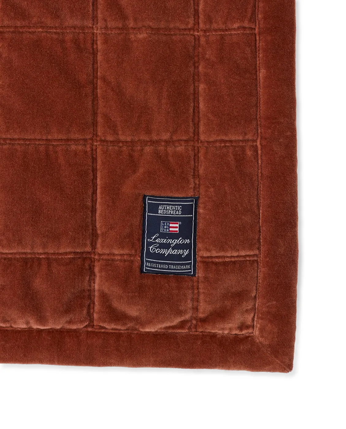 Cotton Velvet quilted -päiväpeitto 160 x 240 cm, Rustic Brown Lexington