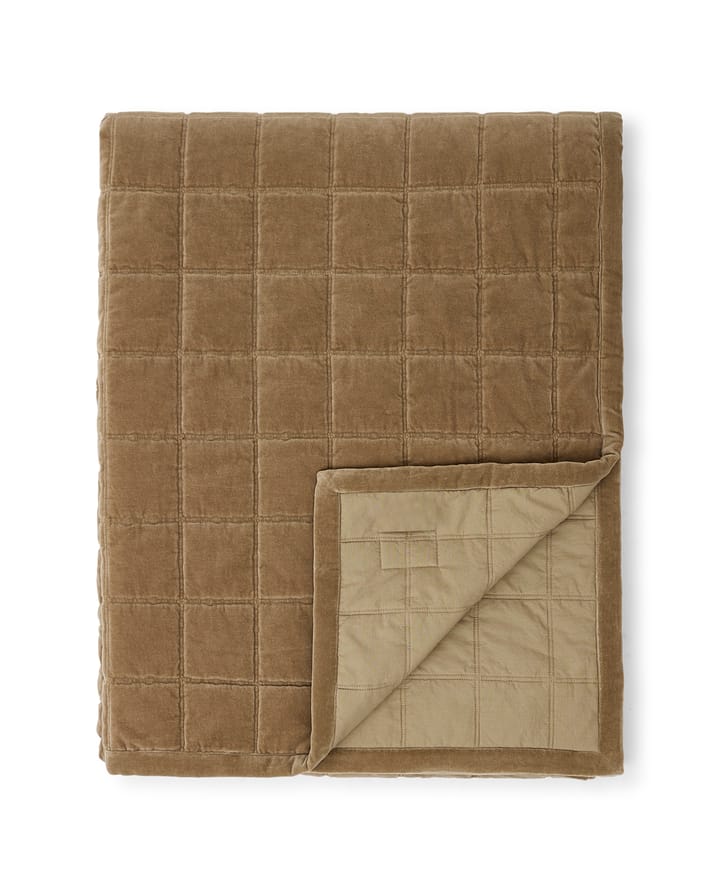 Cotton Velvet quilted -päiväpeitto 240 x 260 cm, Walnut Lexington