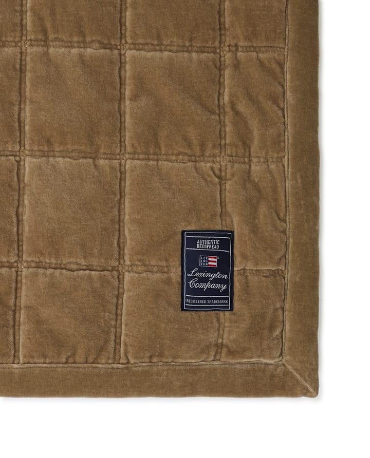 Cotton Velvet quilted -päiväpeitto 240 x 260 cm, Walnut Lexington