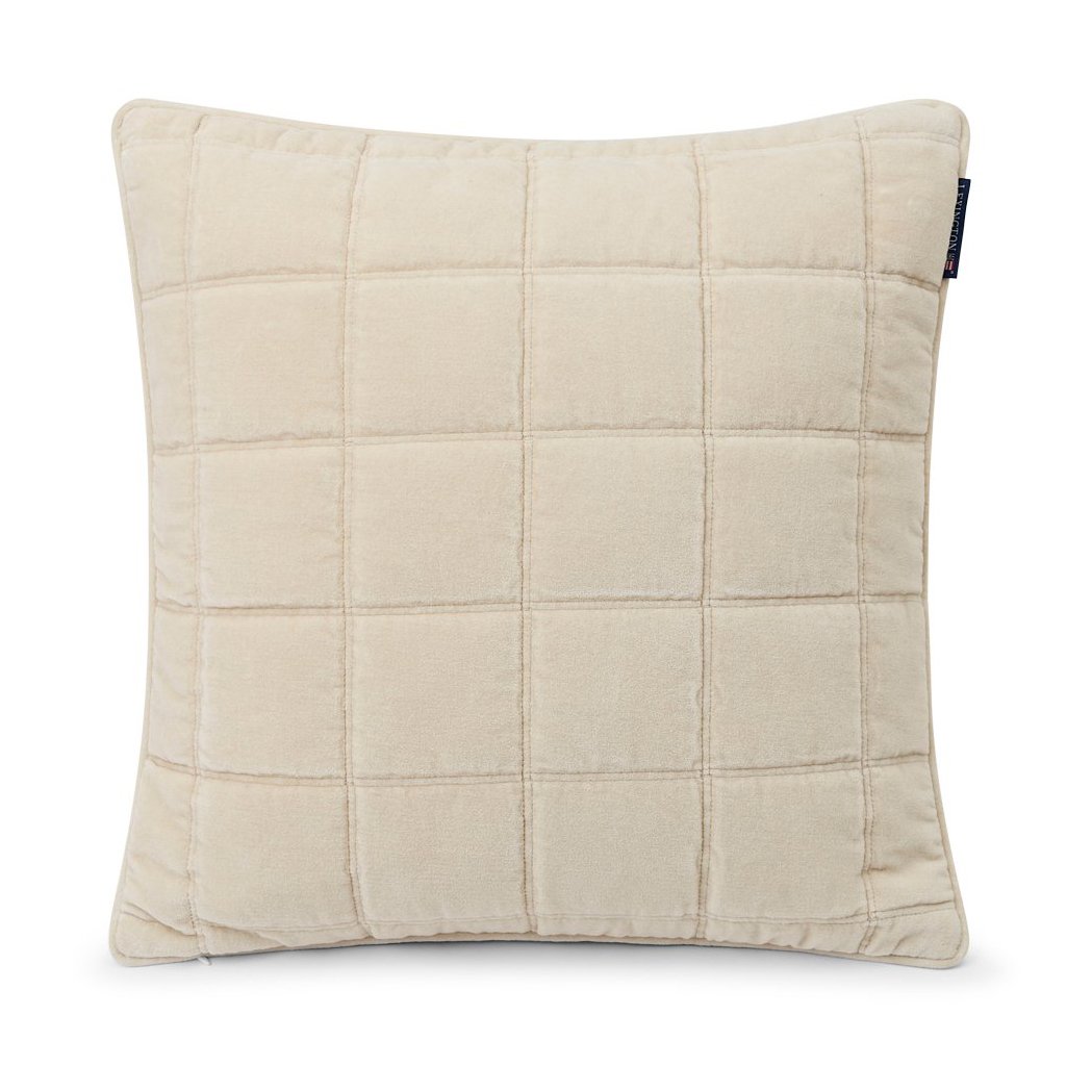 Lexington Cotton Velvet quilted tyynynpäällinen 50×50 cm Light beige