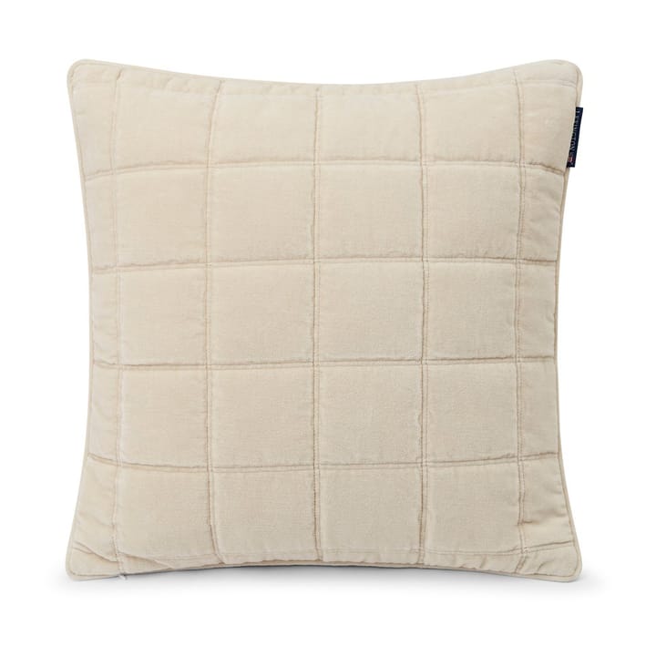 Cotton Velvet quilted tyynynpäällinen 50x50 cm, Light beige Lexington
