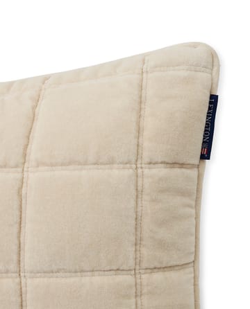 Cotton Velvet quilted tyynynpäällinen 50x50 cm - Light beige - Lexington