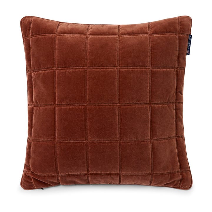 Cotton Velvet quilted tyynynpäällinen 50x50 cm - Rustic brown - Lexington