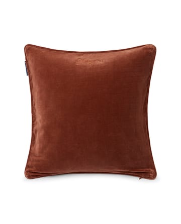 Cotton Velvet quilted tyynynpäällinen 50x50 cm - Rustic brown - Lexington