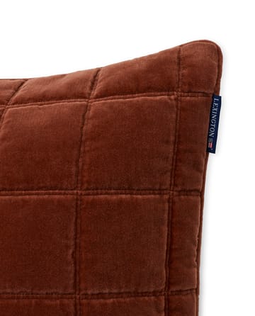 Cotton Velvet quilted tyynynpäällinen 50x50 cm - Rustic brown - Lexington