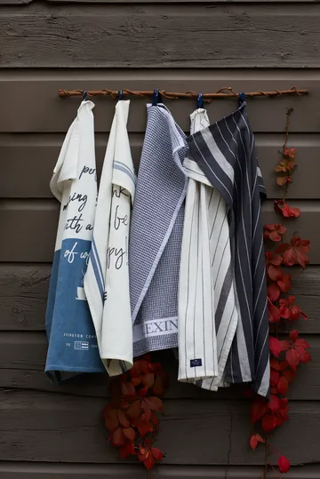 Cotton Waffle -keittiöpyyhe 45 x 70 cm - Dark gray-white - Lexington
