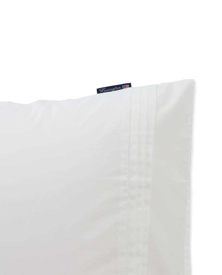 Deco Pleats Cotton Poplin tyynyliina 50x60 cm - White - Lexington