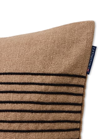 Deco Striped Cotton Canvas tyynyliina 50x50 cm - Beige-gray - Lexington