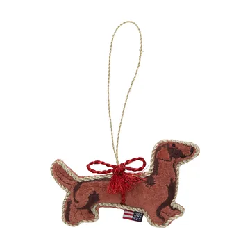 Dog ekologinen samettipuuvilla joulukoriste - Ruskea - Lexington