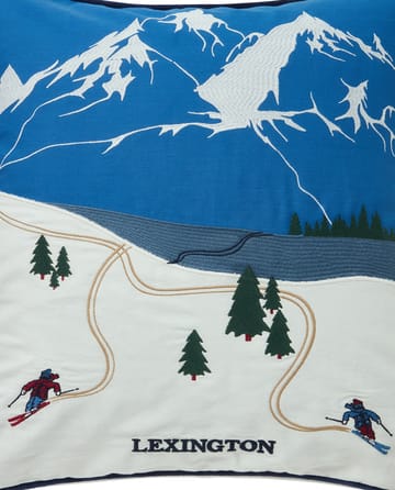 Down hill eko. puuvilla twill tyynynpäällinen 50x50 cm - Sininen valkoinen - Lexington