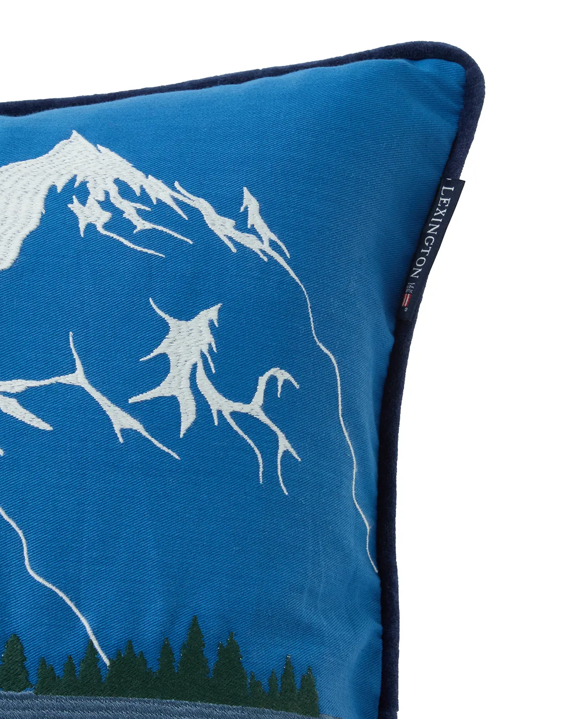 Down hill eko. puuvilla twill tyynynpäällinen 50x50 cm, Sininen valkoinen Lexington
