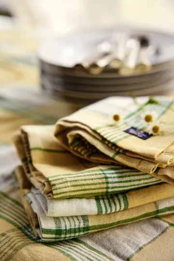 Easter Linen/Cotton pöytäliina 150x250 cm - Yellow-green - Lexington