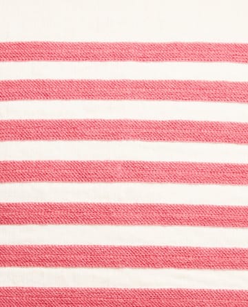 Emboidery Striped Linen/Cotton tyynynpäällinen 50x50 cm - Off White-red - Lexington