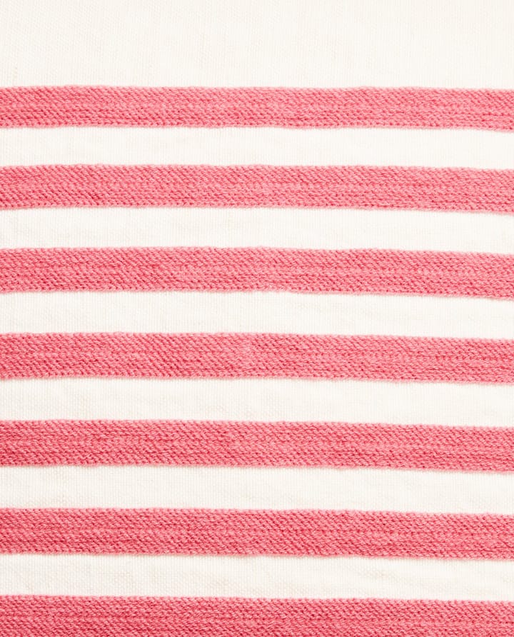 Emboidery Striped Linen/Cotton tyynynpäällinen 50x50 cm, Off White-red Lexington