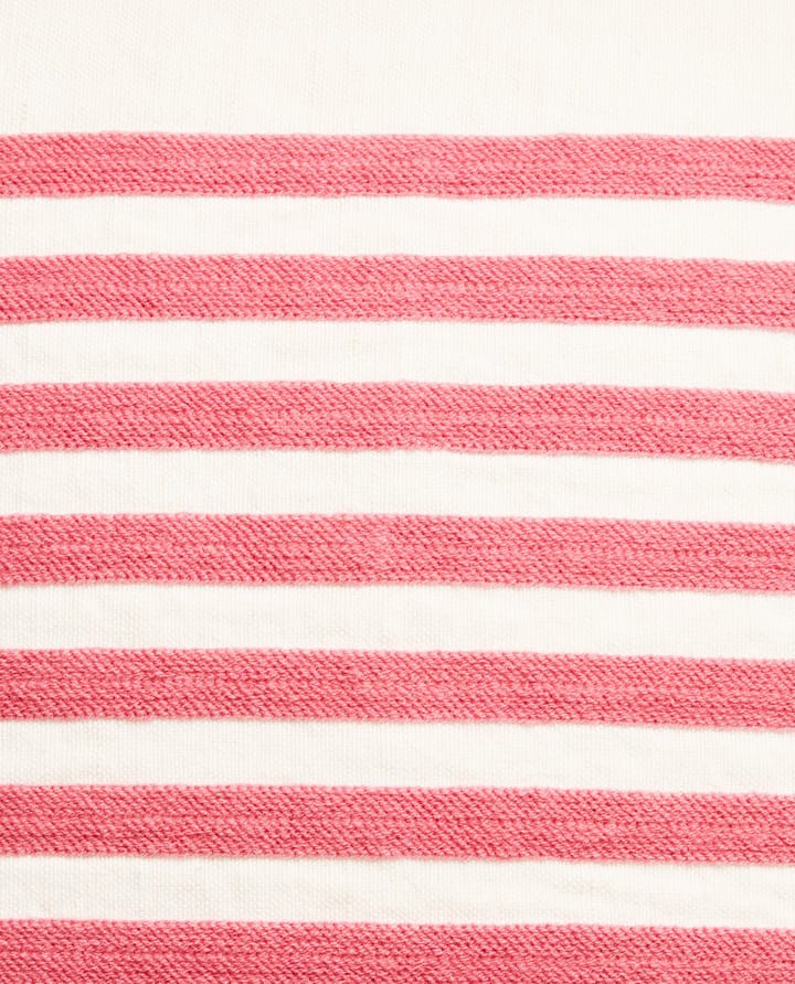 Emboidery Striped Linen/Cotton tyynynpäällinen 50x50 cm - Off White-red - Lexington