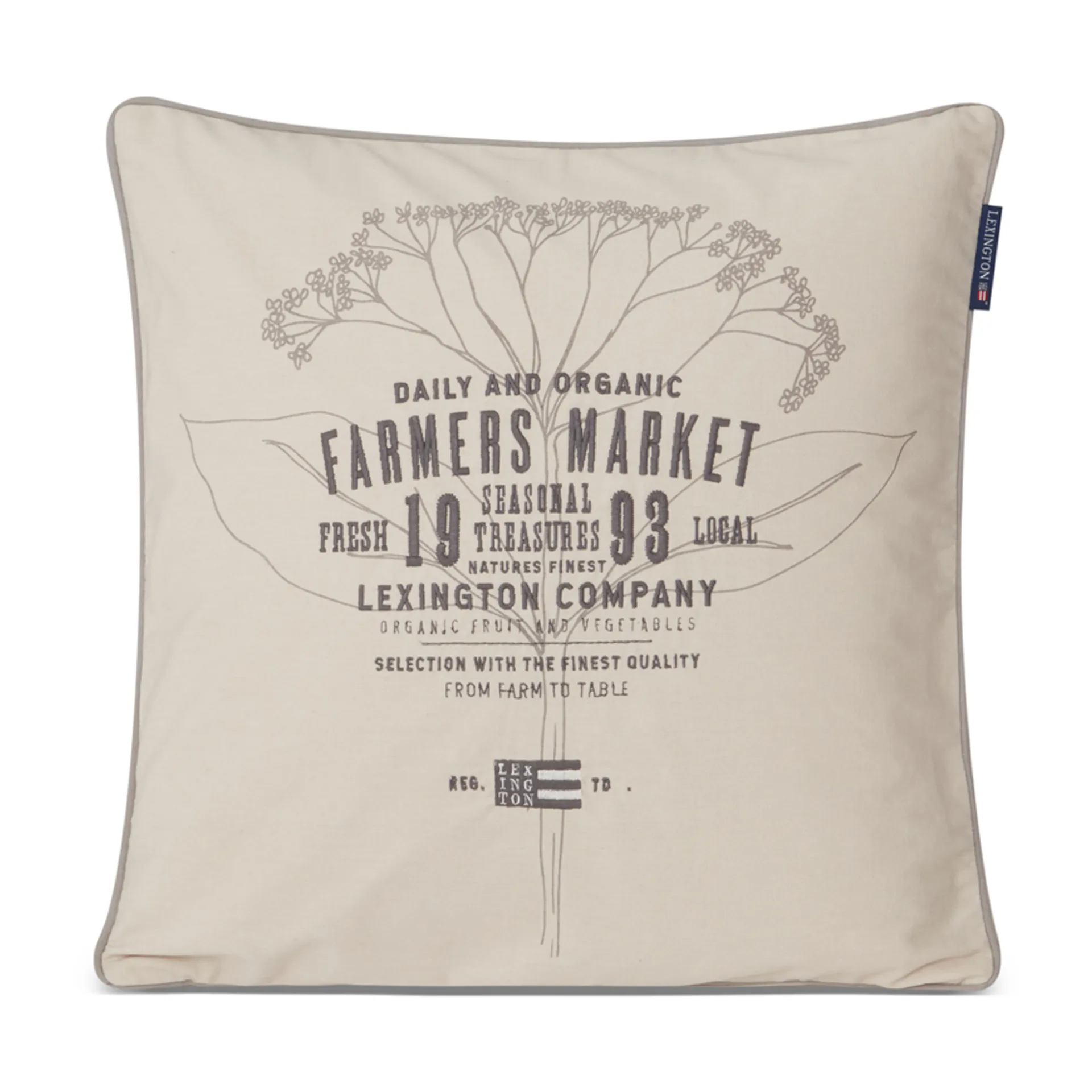 Farmers Market -tyynynpäällinen 50 x 50 cm, Beige Lexington