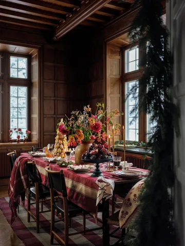 Flower pellava-puuvilla lautasliina 50x50 cm - Valko-punainen - Lexington