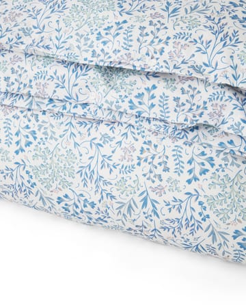 Flower Printed Cotton Sateen -pussilakana 150 x 210 cm - Sininen - Lexington