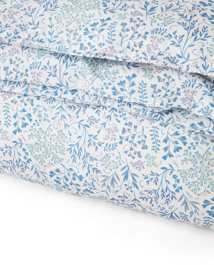 Flower Printed Cotton Sateen -pussilakana 150 x 210 cm - Sininen - Lexington