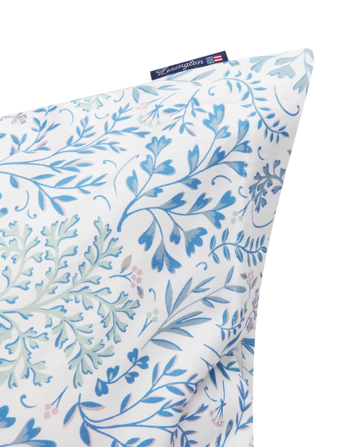 Flower Printed Cotton Sateen -tyynyliina 50 x 60 cm - Sininen - Lexington