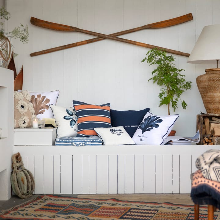 Gone To The Beach Canvas -tyynynpäällinen 30 x 40 cm  - White-dark blue - Lexington