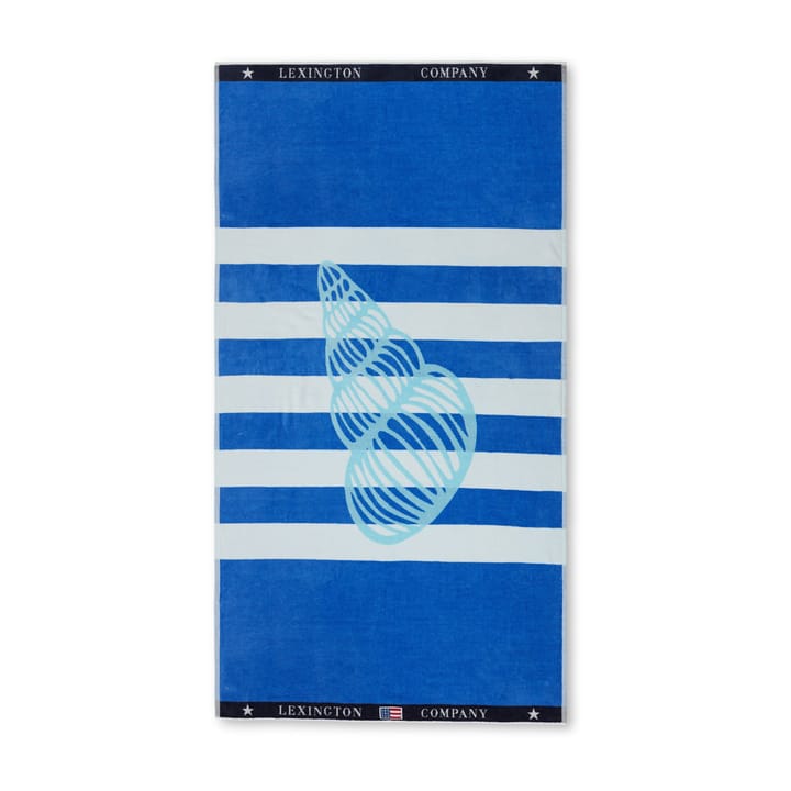 Graphic Cotton Velour -kylpypyyhe 100x180 cm - Blue-white - Lexington
